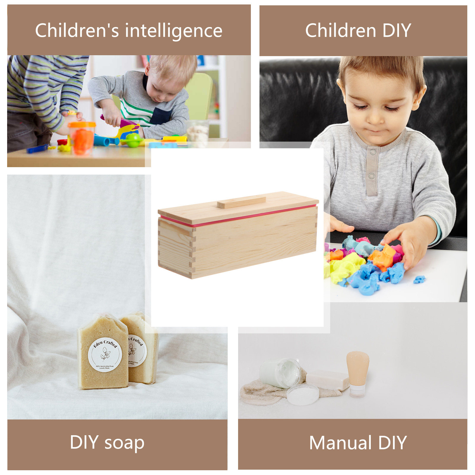 Quality Soap Making Kit - Natural Wood Soap Mold Box High