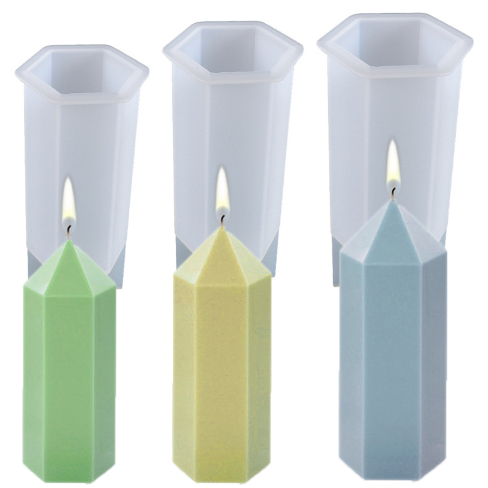 Soap Making Equipment For Beginners - 3D Hexagonal Column Candle Molds Silicone