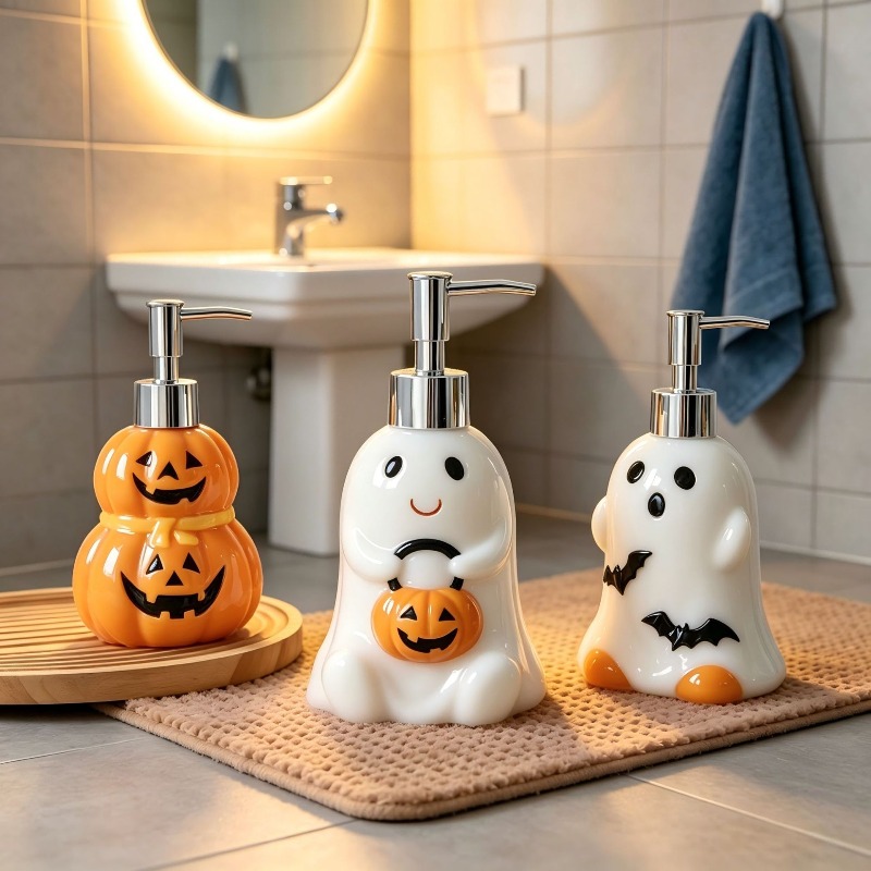 Soap Making Jug - 280ML Halloween Ghost Pumpkin Shaped Ceramic