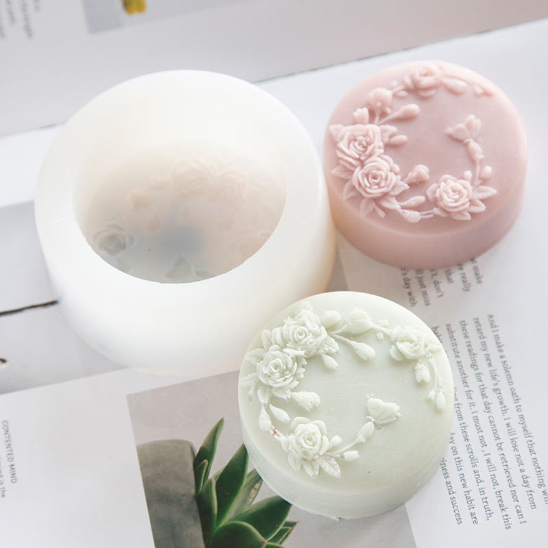 Soap Making Formula - Hình Dáng Tròn Hoa Hồng Hoa