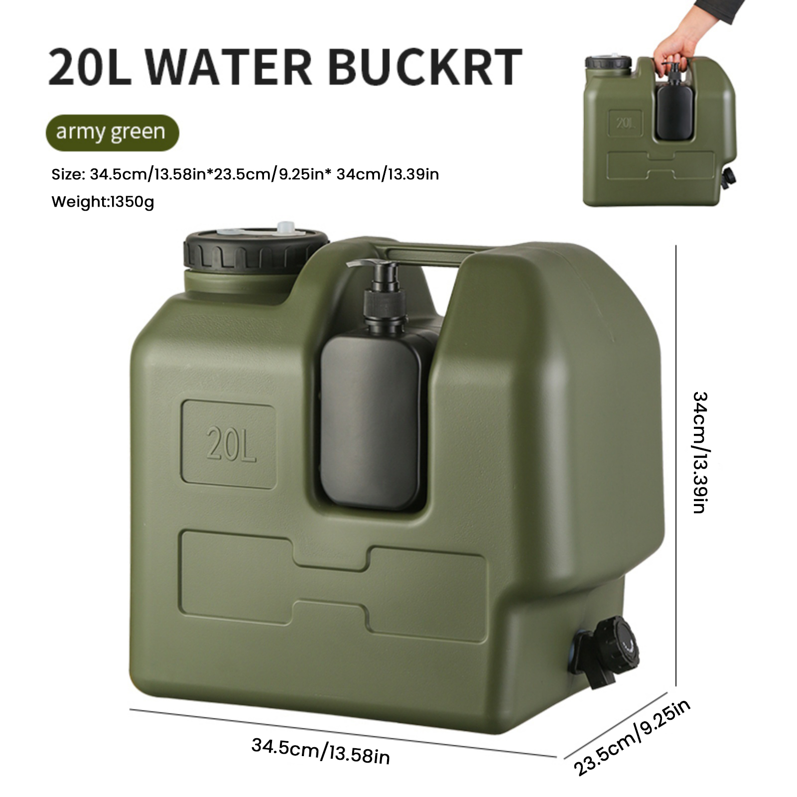 15/20L Portable Camping Water  - đánh giá và giá Soap Making Jug