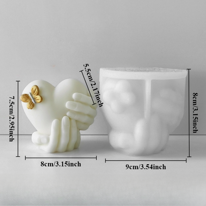 Hand Hold Love Silicone Candle - đánh giá và giá Soap Making Equipment For Beginners